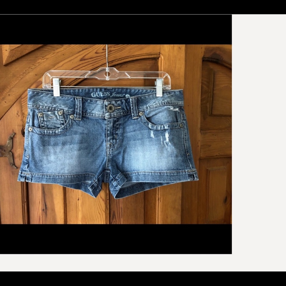 Guess Jeans distressed jean shorts with stretch